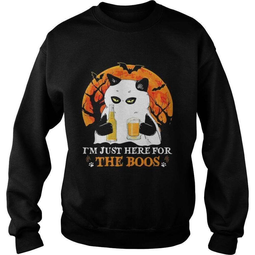 Im Just Here For The Boos Moon Blood Halloween Sweatshirt